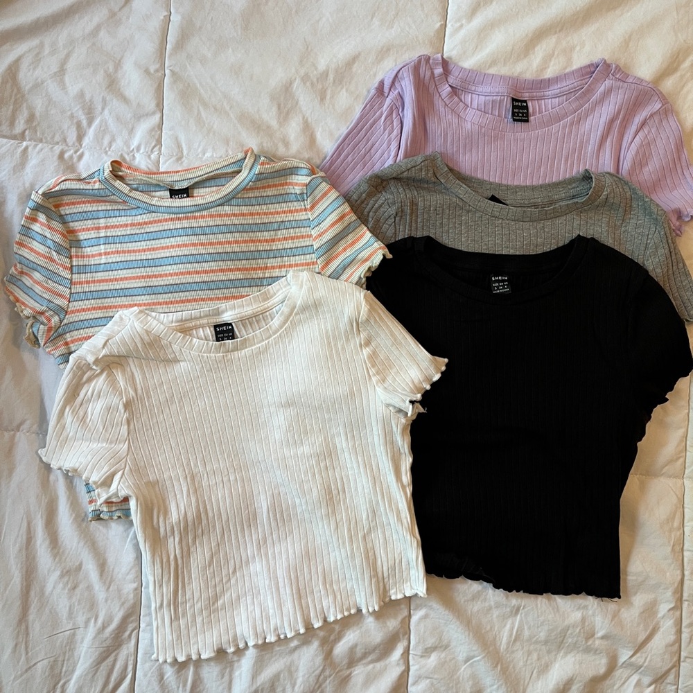 SOLD - 5 Cropped Tops from Shein